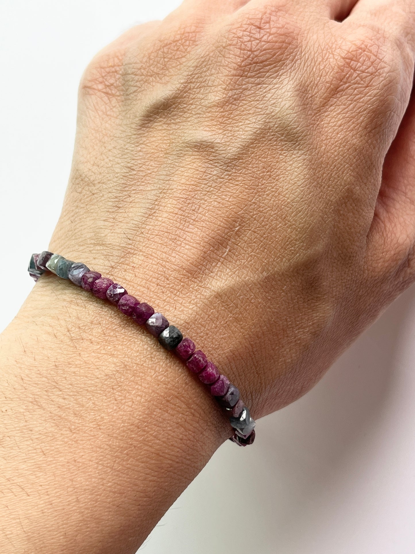 Ruby and Sapphire Gemstone Bracelet