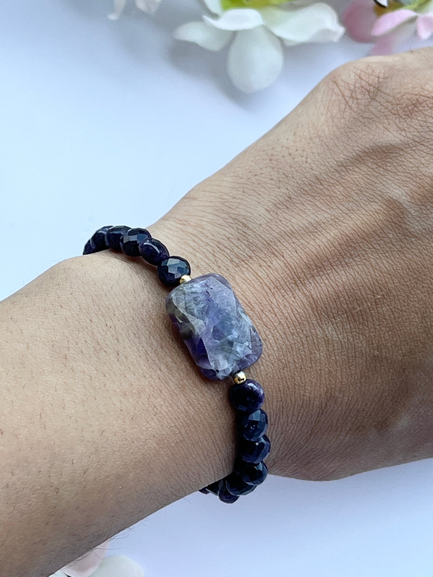 Royal Amethyst Bold-Cut Bracelet