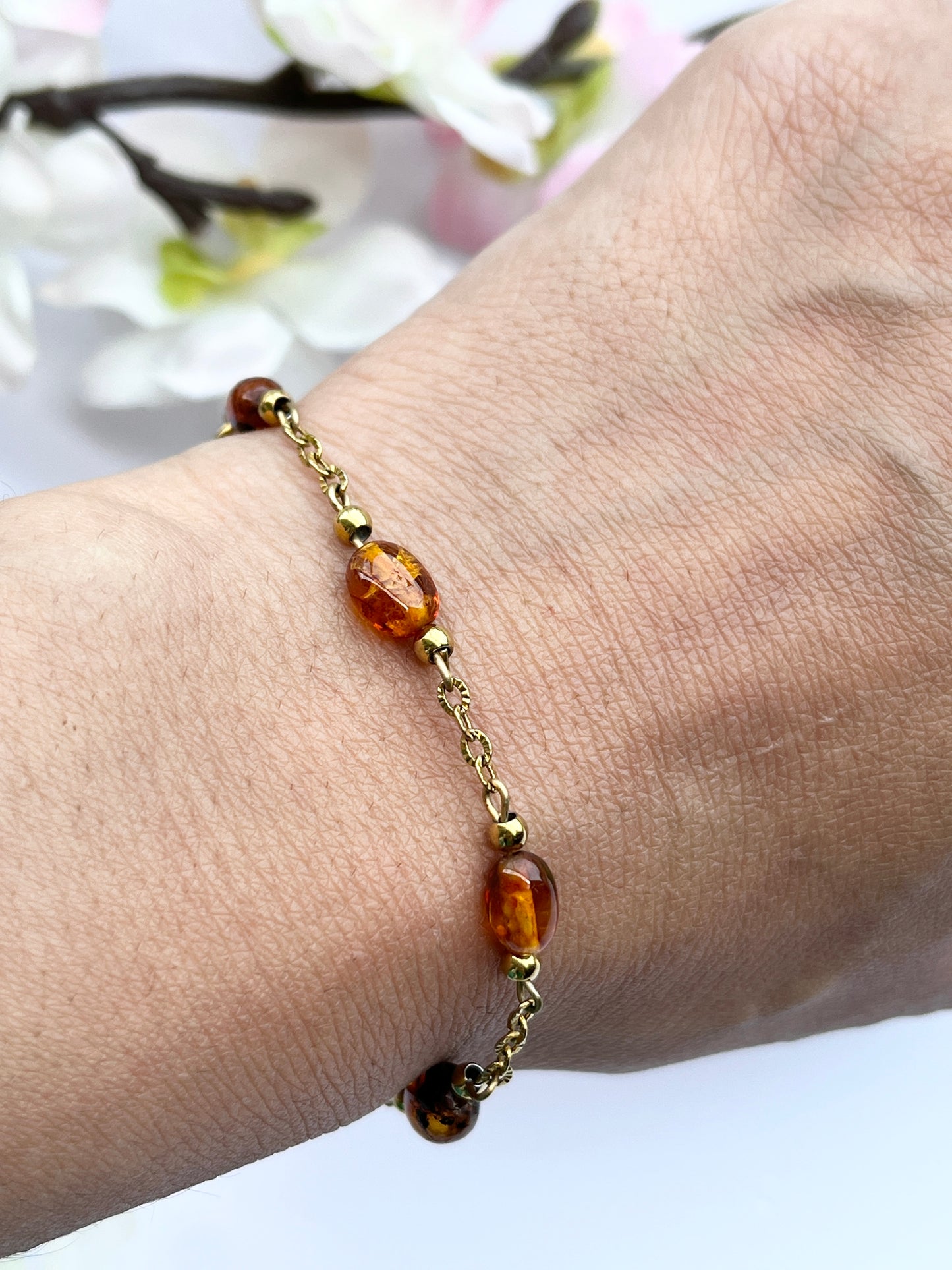 Amber Gemstone Bracelet