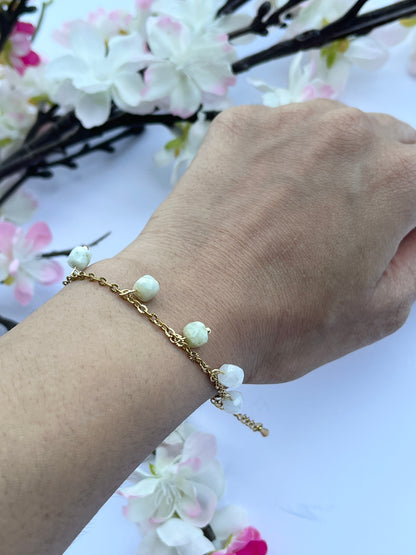 Aquamarine Dangle Bracelet