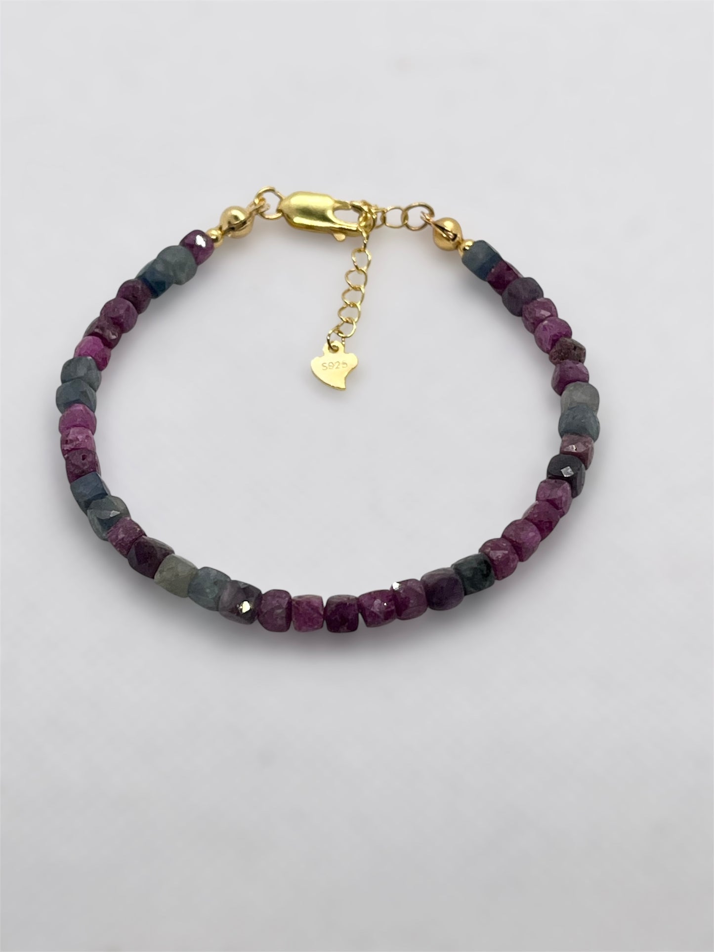 Ruby and Sapphire Gemstone Bracelet