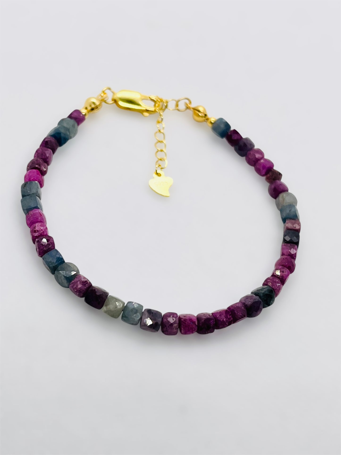 Ruby and Sapphire Gemstone Bracelet