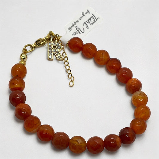Red Agate Gemstone Bracelet