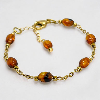 Amber Gemstone Bracelet