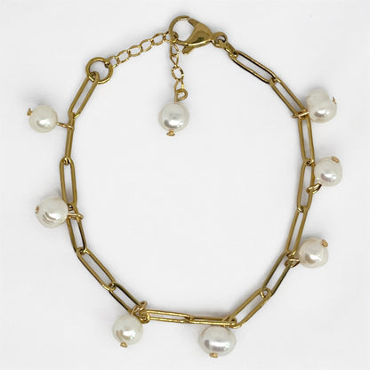 Freshwater Pearl Charm Bracelet