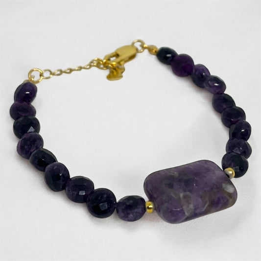 Royal Amethyst Bold-Cut Bracelet