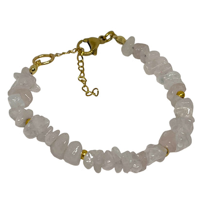 Rose Quartz Chip Bracelet