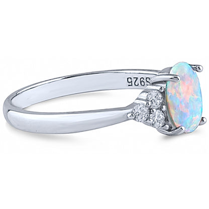 Iridescent Opal Glow Ring – 925 Sterling Silver