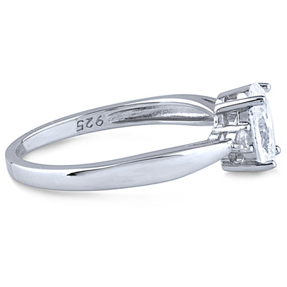 Radiant CZ Solitaire Ring – 925 Sterling Silver