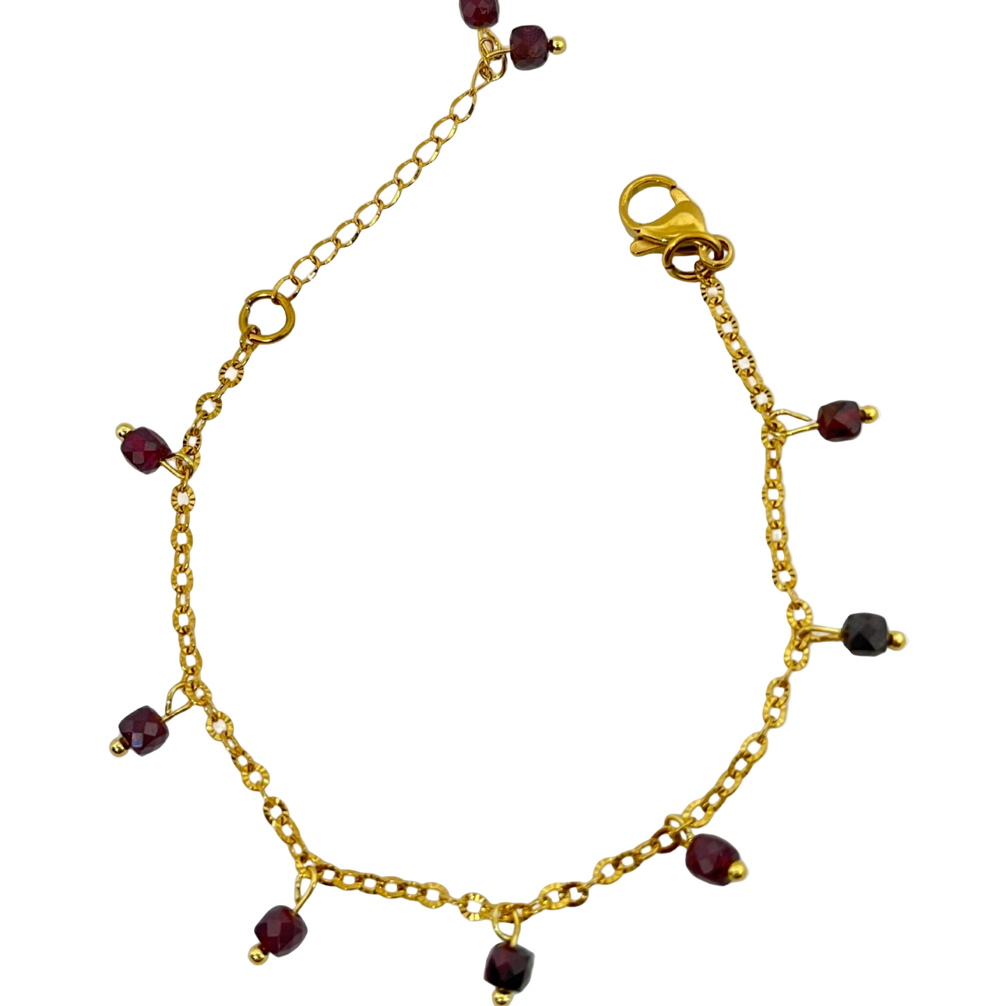 Garnet Dangle Bracelet