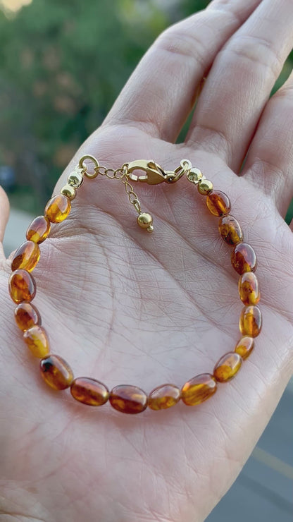 Natural Kerba | Baltic Amber Bead Bracelet