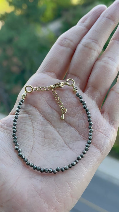 Pyrite Beaded Bracelet